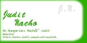 judit macho business card